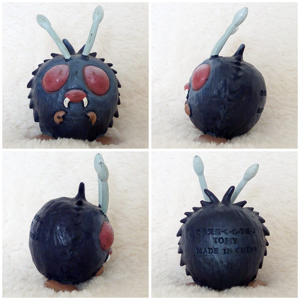 A front, left, right and back view of the Pokémon Tomy figure Venonat
