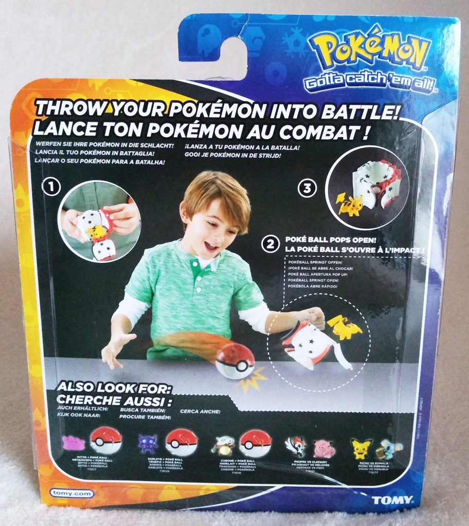 Throw 'N' Pop Pokémon Sun & Moon packaging back view