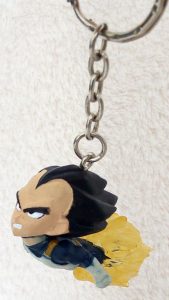 Vegeta flying keychain