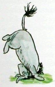 Eeyore upside down coloured