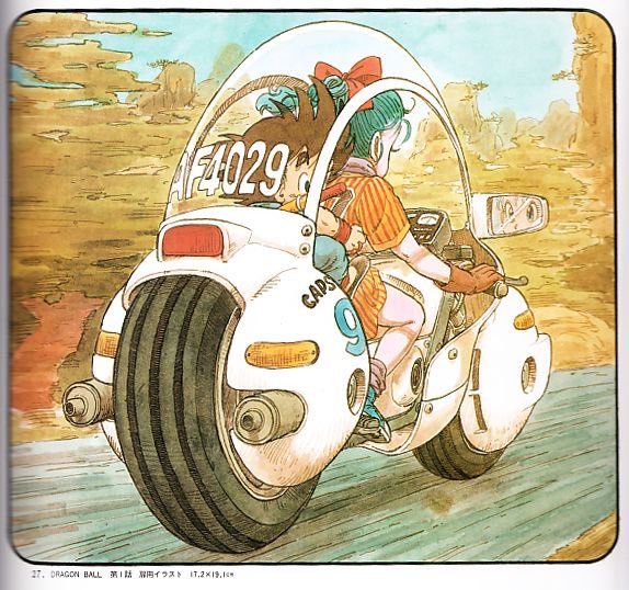 Bulma's Motorcycle Artwork by Akira Toriyama