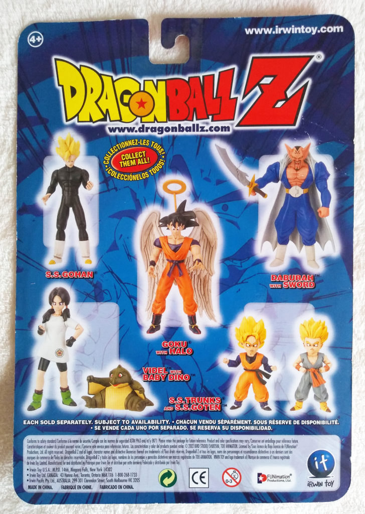 Dragonball Z Action Figures by Irwin Toy Series 8 cardboard