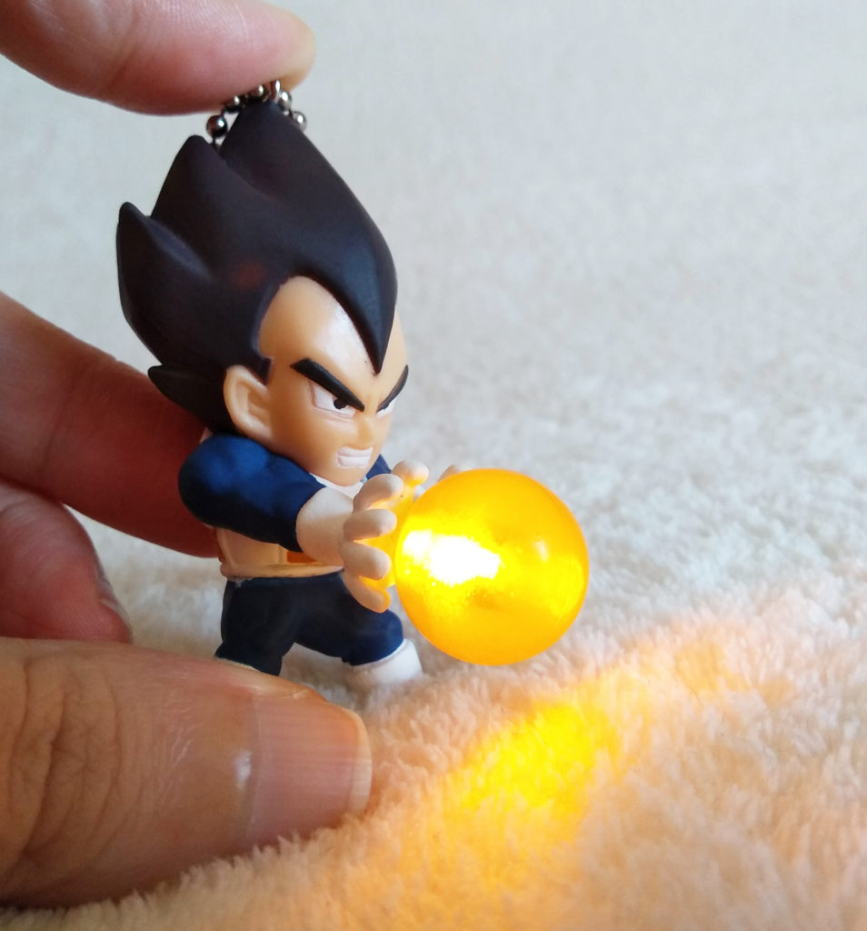 Dragonball Kai Sparking Keychain by Bandai Vegeta Light up