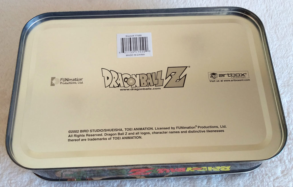 Dragonball Z tin by Artbox bottom