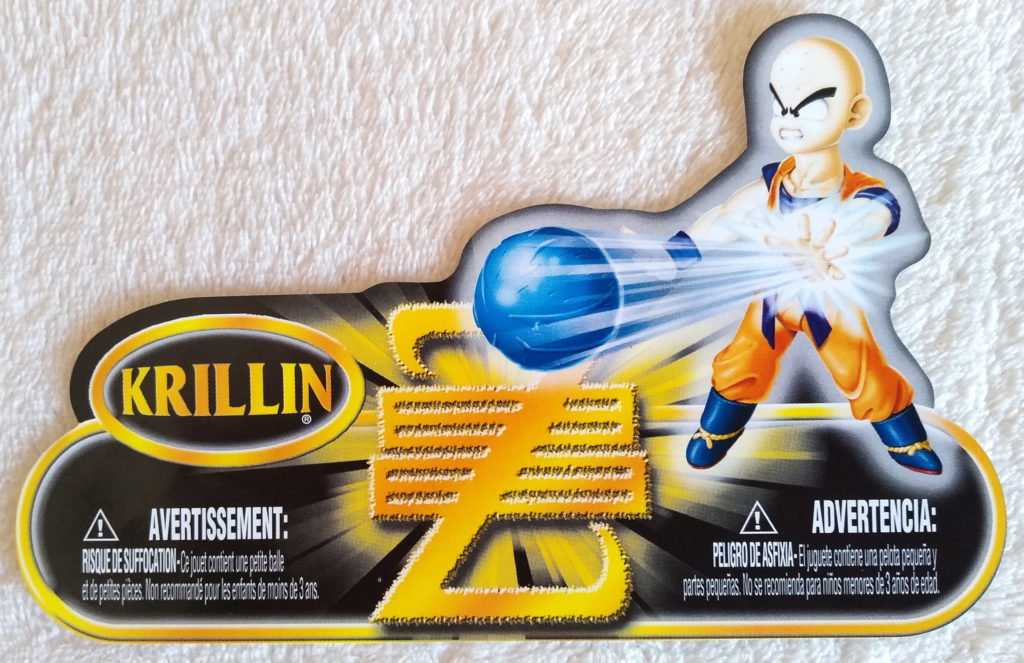 Dragonball Z Blasting Energy Action Figures by Irwin Toy Krillin packaging