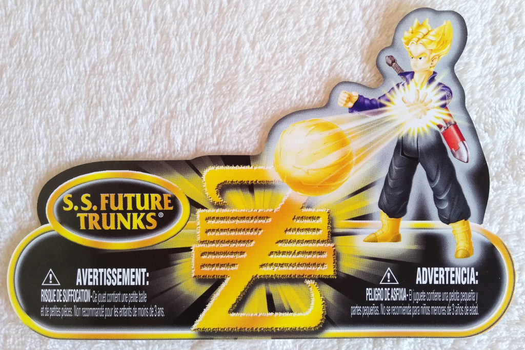 Dragonball Z Blasting Energy Action Figures by Irwin Toy Future Trunks packaging