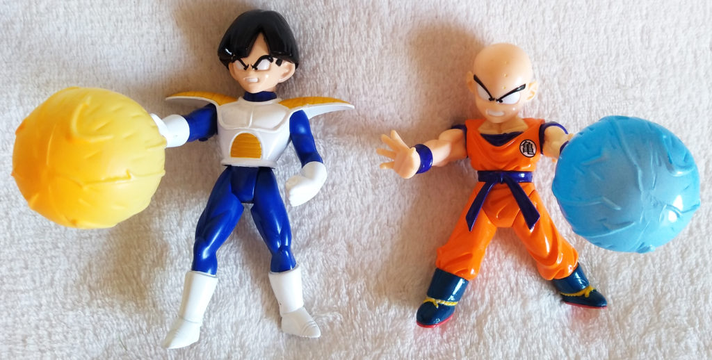 Dragonball Z Blasting Energy Action Figures by Irwin Toy Gohan and Krillin