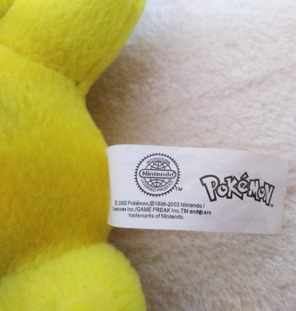 Pokémon Play-By-Play Plush Pichu smooth 29cm tush tag front