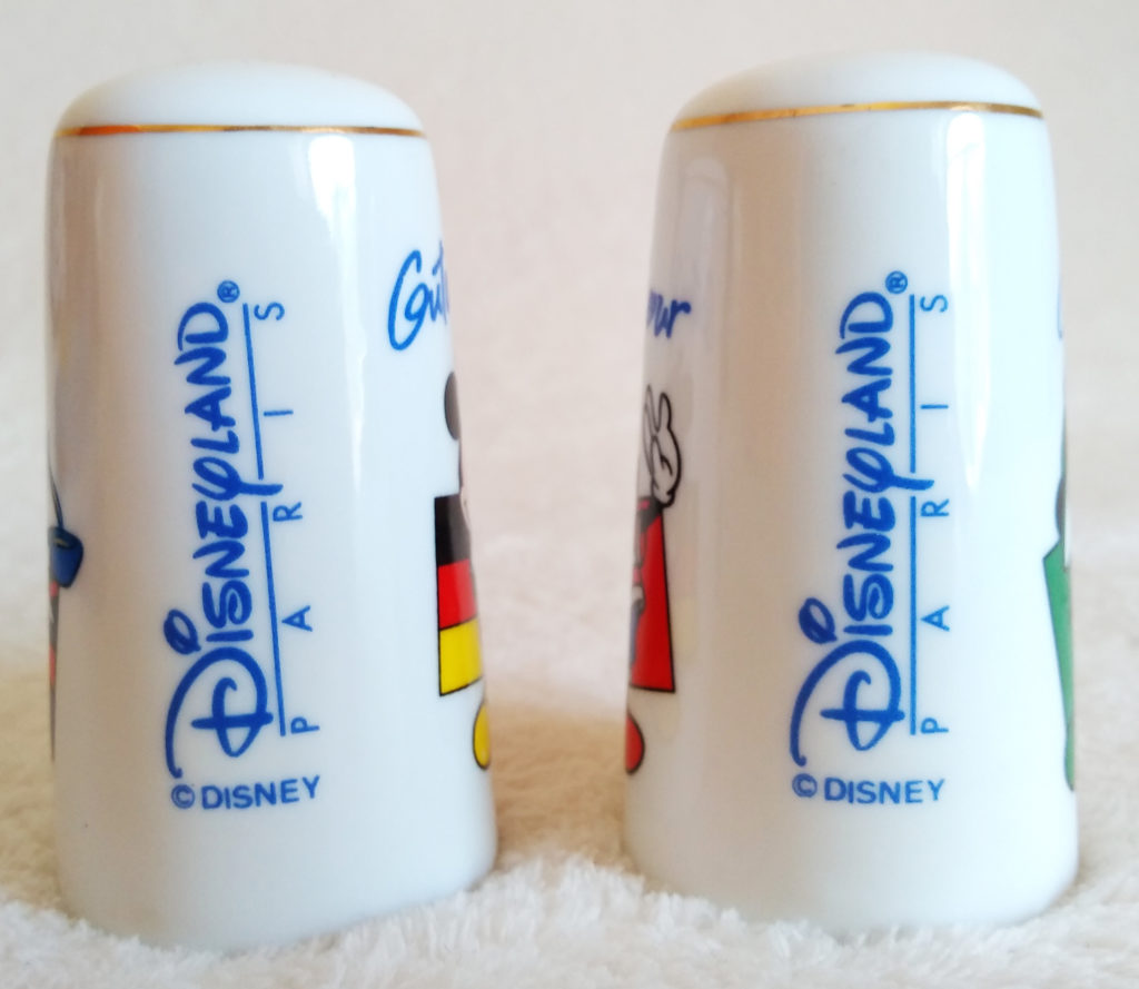 Mickey Mouse Salt & Pepper shakers from Disneyland Paris branding