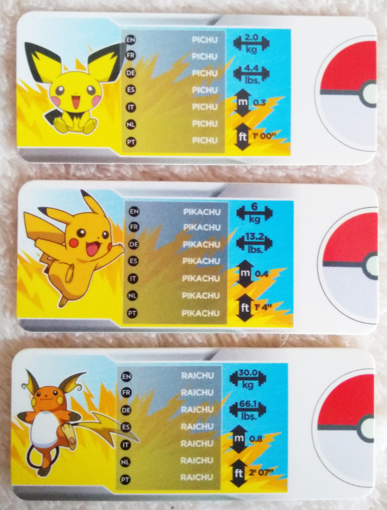 Pokémon Tomy Pokédex ID Tags Pichu evolution line