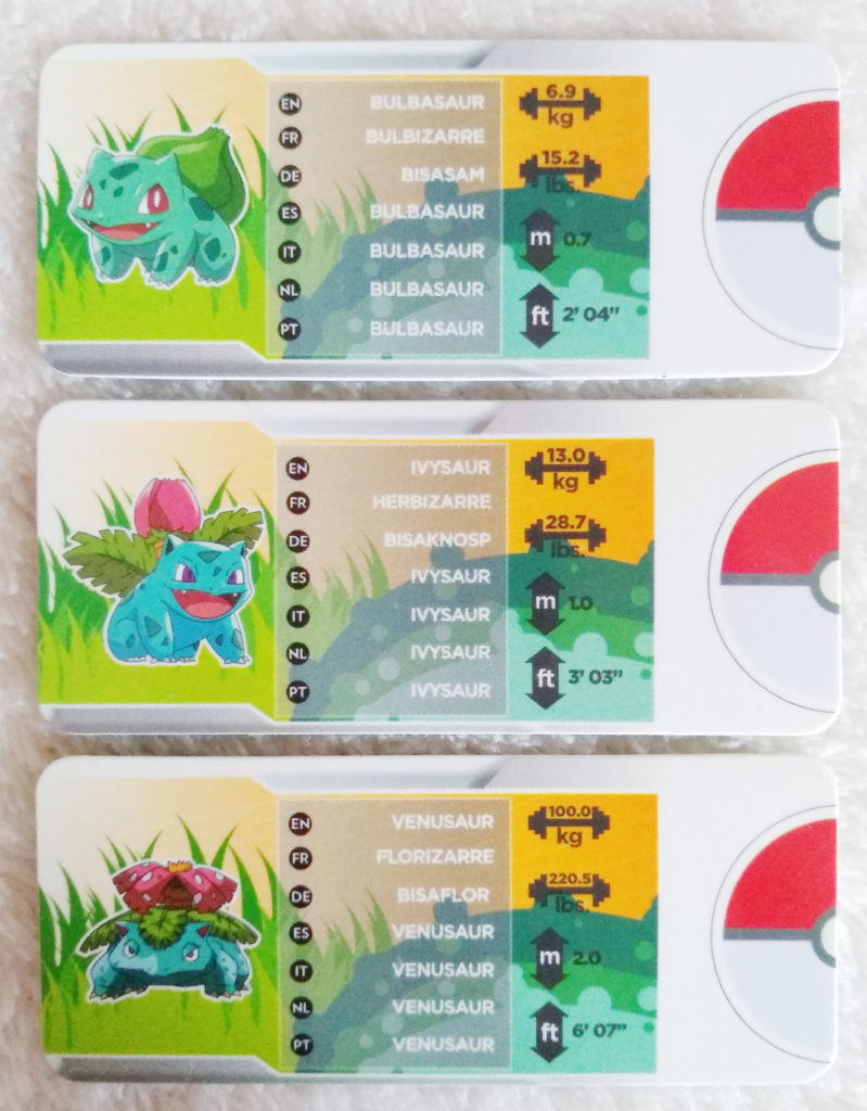 Pokémon Tomy Pokédex ID Tags Bulbasaur Evolution line