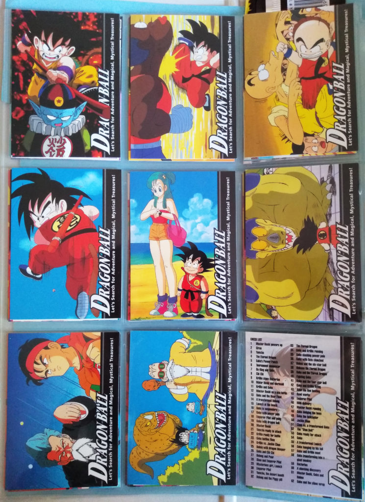 Dragonball Cards by Artbox 76, 77. 78. 81. 88. 90. 92. 95 and 100