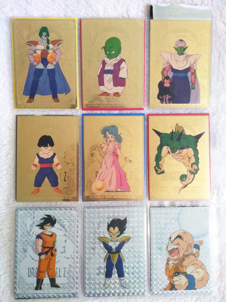 Dragonball Z Trading Cards Series 2 by Artbox G5-G10 (gold), G1-G3 (silver)