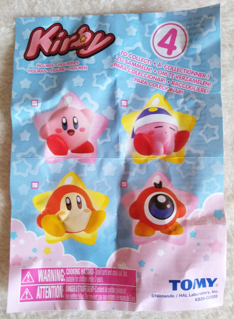 Kirby Soft Vinyl figures by Tomy Vol. 1 UK leaflet