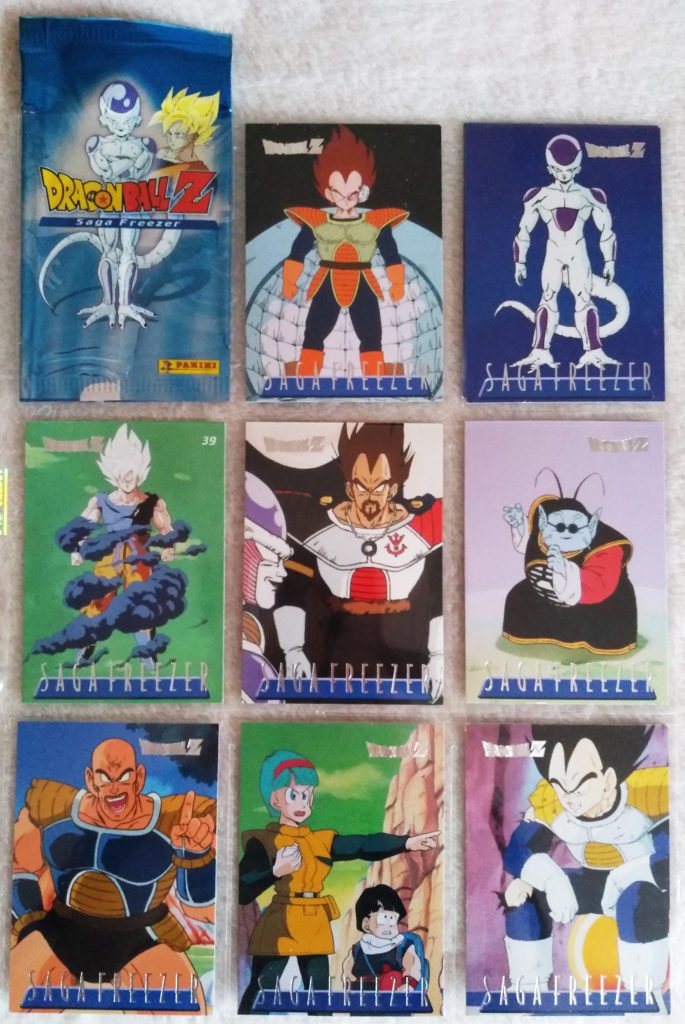 Dragonball Z Saga Freezer Trading Cards by Panini 17, 25, 39, 45, 61, 66, 73, 75