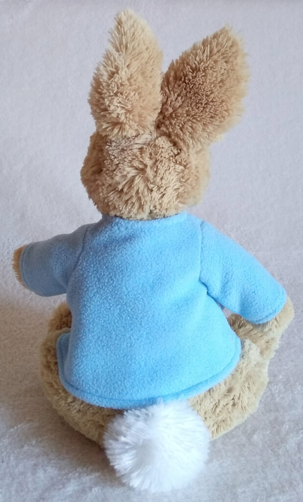 Peter Rabbit plush by Gund back