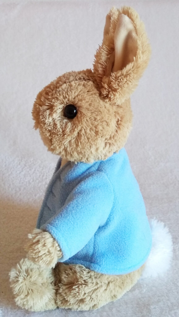 Peter Rabbit plush by Gund side