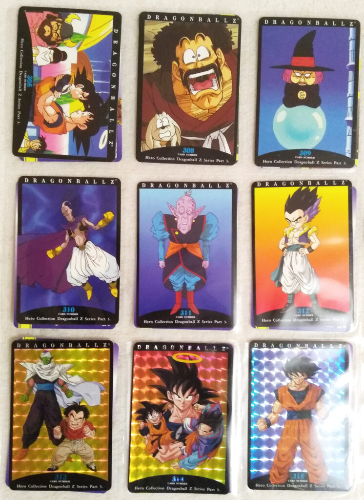 Dragonball Z Hero Collection Series 3 by Artbox 305, 308-315
