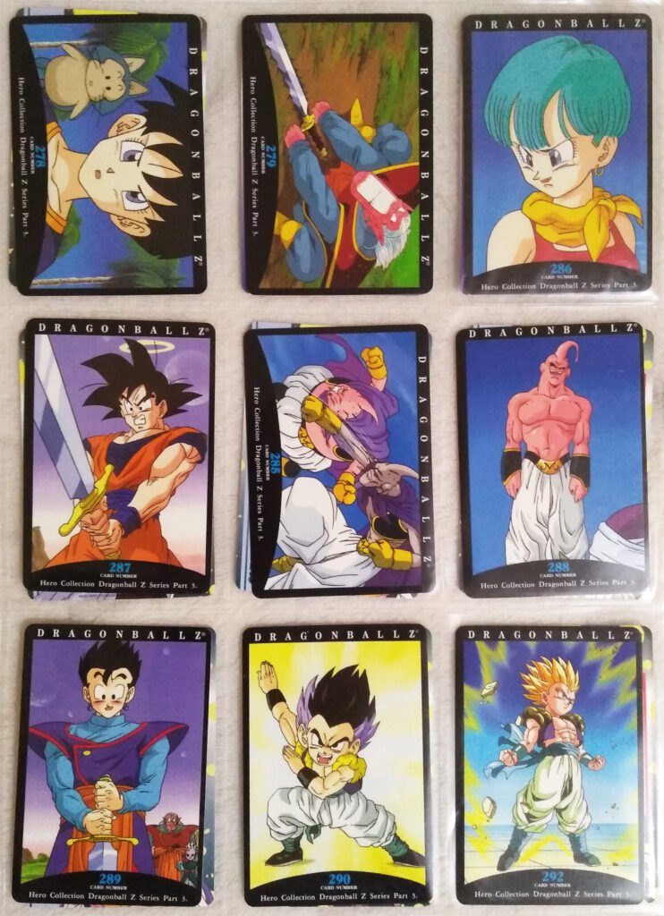 Dragonball Z Hero Collection Series 3 by Artbox 278, 279, 285-290, 292