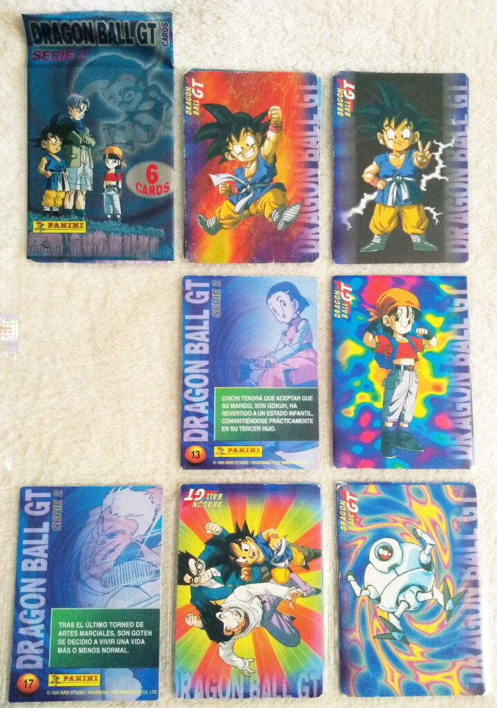Dragonball GT Cards Serie 2 by Panini 1, 2, 5, 7, 8