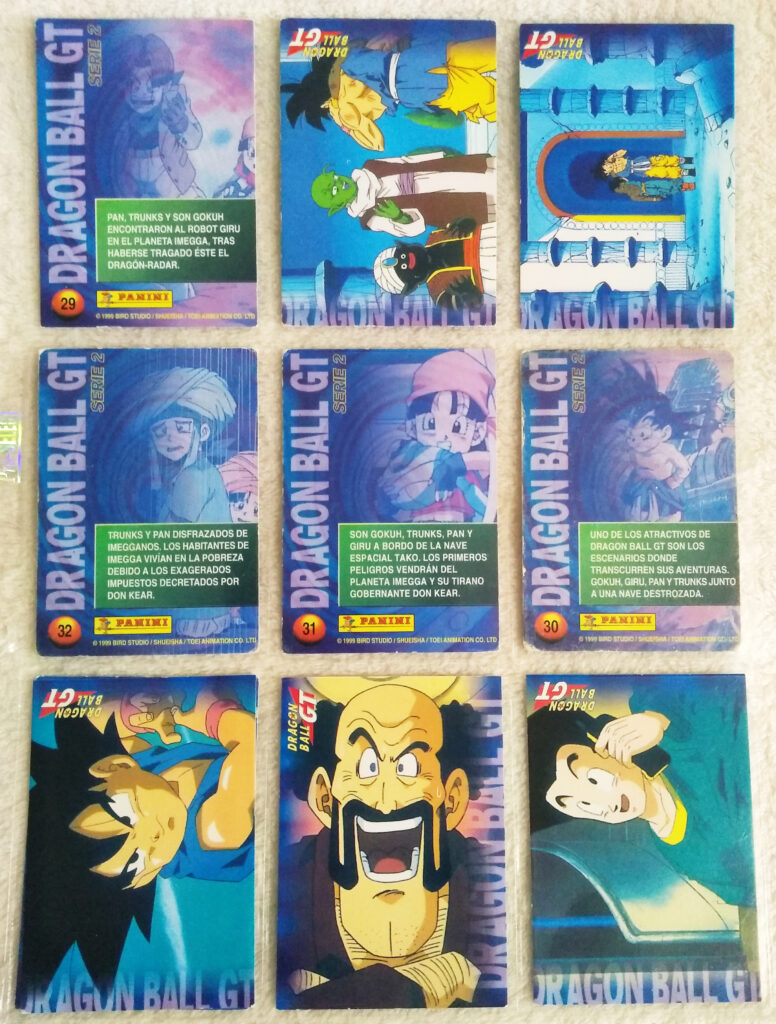 Dragonball GT Cards Serie 2 by Panini 19, 20, 24-26