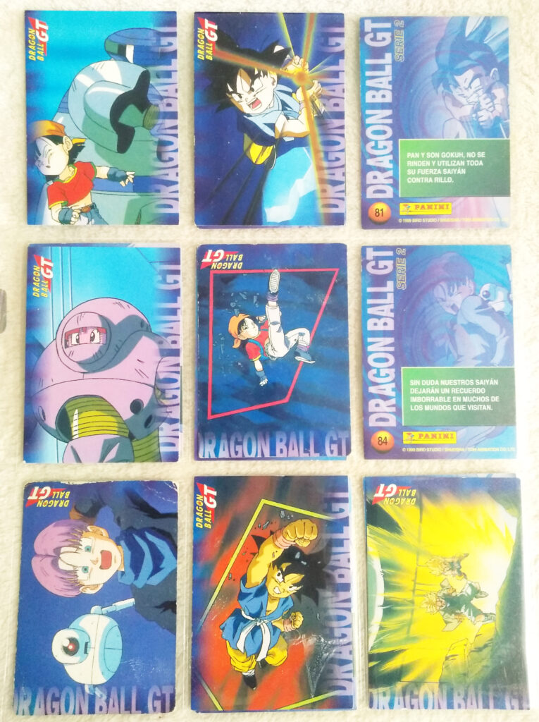 Dragonball GT Cards Serie 2 by Panini 72, 73, 75, 76, 78-80