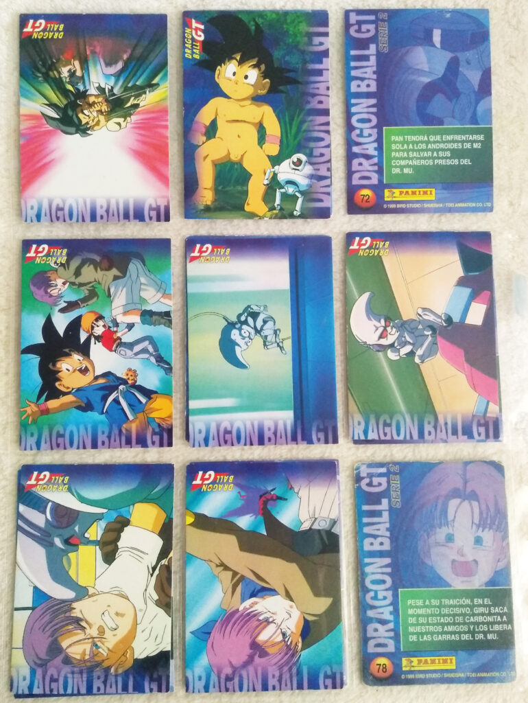 Dragonball GT Cards Serie 2 by Panini 81, 82, 84-88