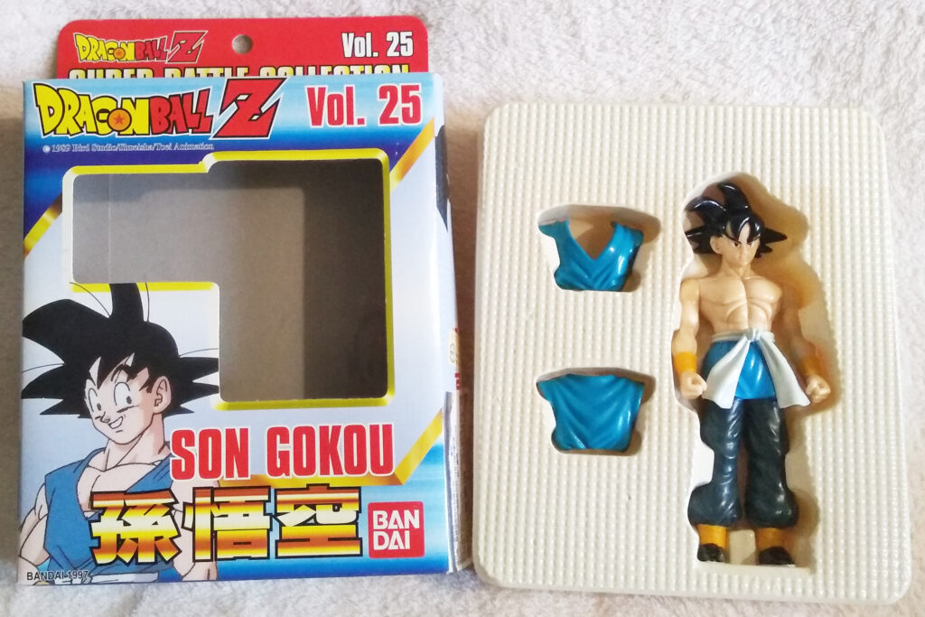 Dragonball Z / GT Super Battle Collection by Bandai Vol 25 Son Goku (blue gi, end of Z) box tray
