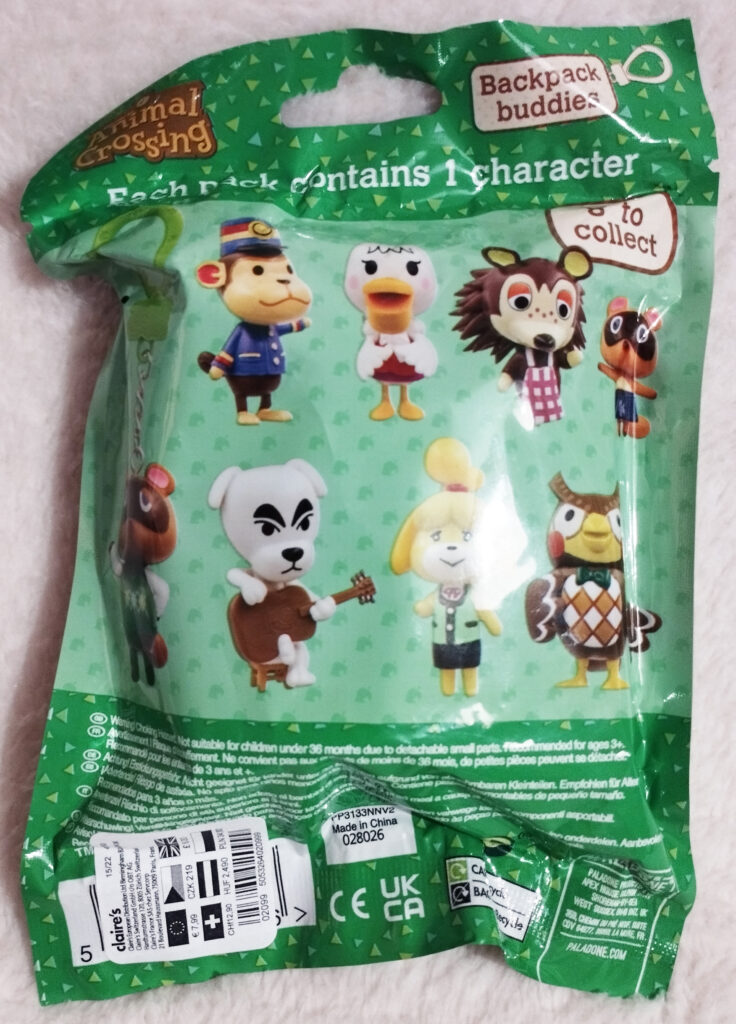 Animal Crossing Backpack Buddies by Paladone - packaging back