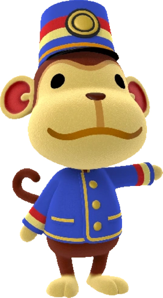 A render of Porter from Animal Crossing New Leaf