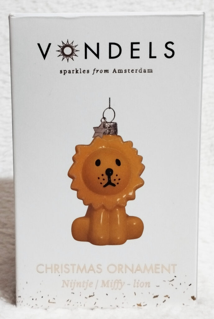 Dick Bruna Christmas ornaments by Vondels, Lion boxed