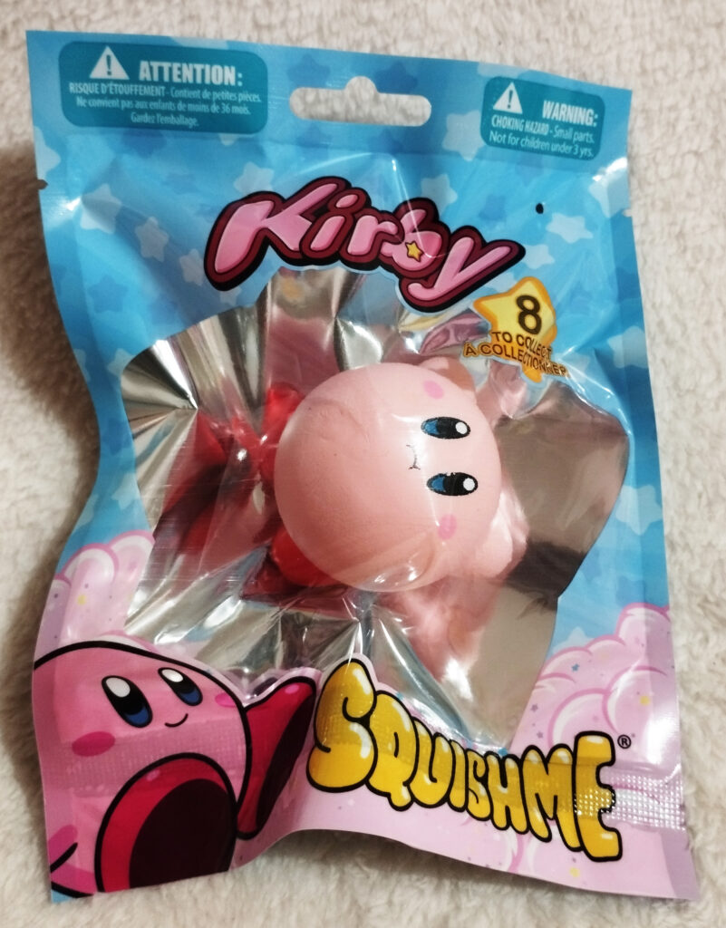 Kirby Squishme by Just Toys, front packaging