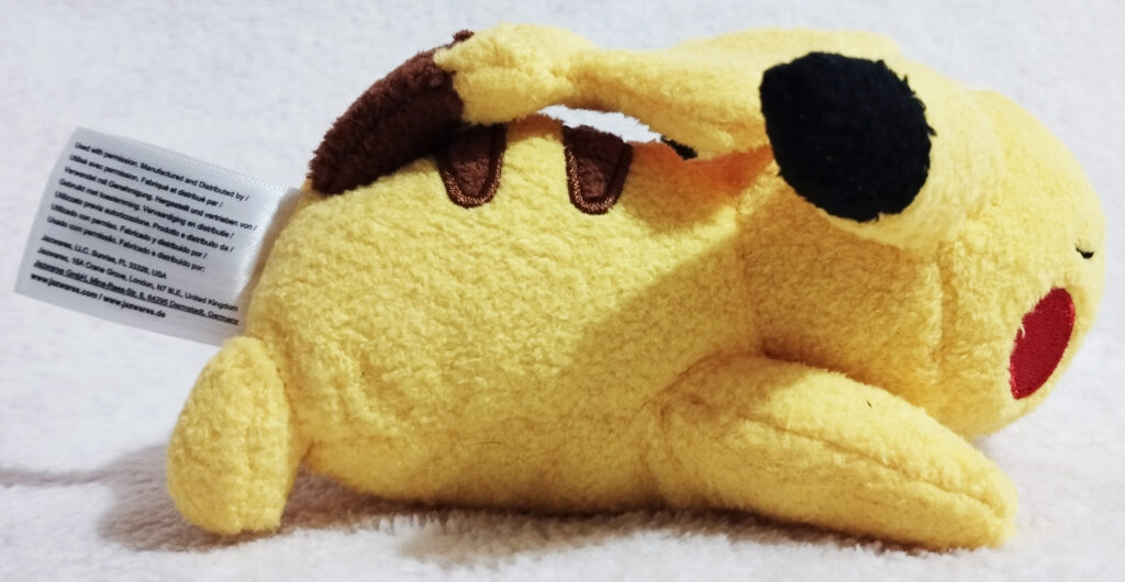 Pokémon Sleeping Plush by Jazwares, Wave 1, Pikachu side