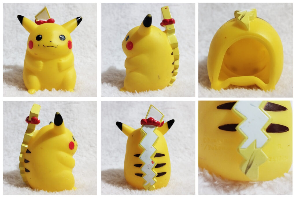 Gigantamax Pokémon Kids Pikachu detailed shots from front, sides, back, bottom and branding.