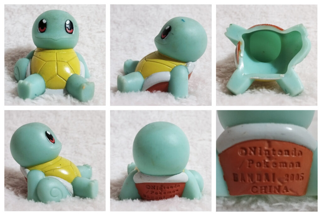 Pokémon Kids Adventure Friends Squirtle detailed shots from front, sides, back, bottom and branding.