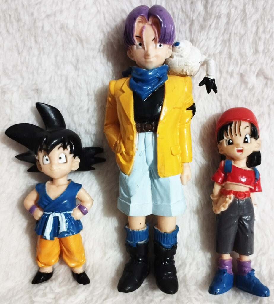 Dragon Ball GT Adventure Pack figures Goku, Trunks, Gill and Pan