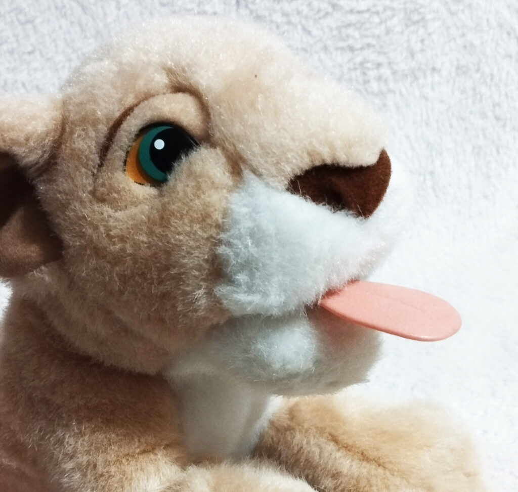 The Lion King II Loving Licks plush by Mattel - Nala sticking out tongue