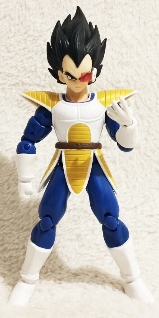 Dragonball Super Dragon Stars Series Action Figures by Bandai Series 20 Vegeta - Posed hold hand up