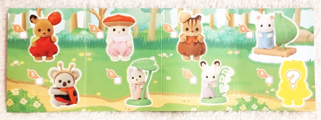Sylvanian Families Baby Collectibles by Epoch - Baby Forest Costume Series leaflet