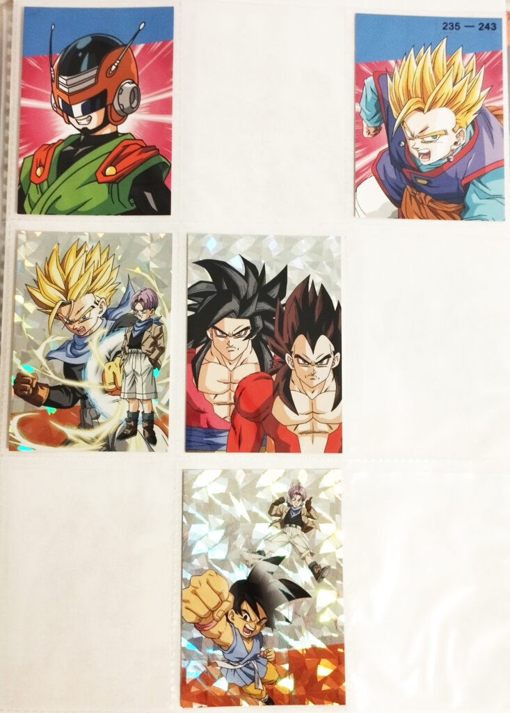 Dragonball Universal Collection by Panini - Z58, Z60, G01, G02, G05
