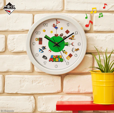 Super Mario Adventure Life at Home Ichiban Kuji by Bandai - Prize A Clock with sounds promo pic