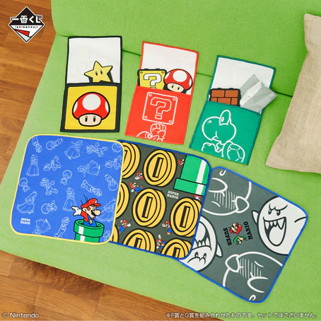 Super Mario Adventure Life at Home Ichiban Kuji by Bandai - Prize F Towels promo pic