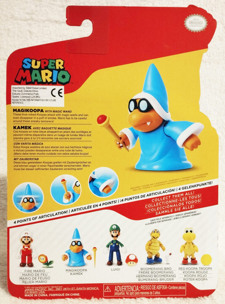 Super Mario 4" Figures by Jakks Pacific - Magikoopa Wave 25 boxed back