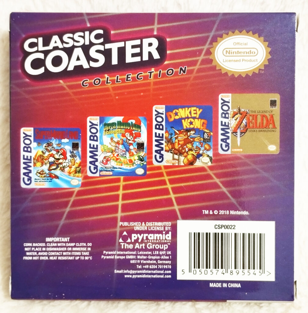 Gameboy Classic Coaster Collection by Pyramid - back